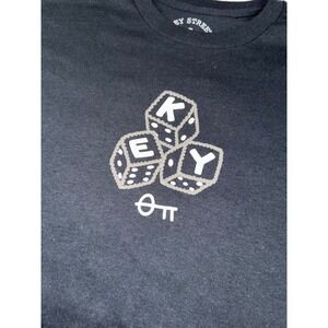 Key‎ Street Mens Dice Graphic T-Shirt Black Small Streetwear Skate Tee NWOT
